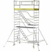 Rolsteiger met stabilisatoren type MultiTower 2DT - platformmaat 1,20x2,50 m/platformhoogte 4,45 m /werkhoogte 6,45 m/steigerhoogte 5,45 m