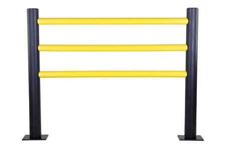 Hoekstaander DFFS-M-4W90 voor flexibele veiligheidsrailing/voor binnen-en buiten gebruik/hoogte 1200 mm/voetplaat 225x225 mm/t.b.v. 4 railings/kleur: zwart