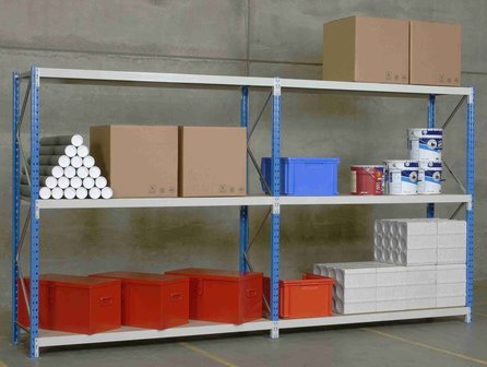 Wit melamine legbord grootvakstelling Epsivol - voor doosliggers/dikte 19 mm/afmetingen 1800x1000 mm (lxd)/draagvermogen afhankelijk van liggertype en-/of aantal diepteliggers