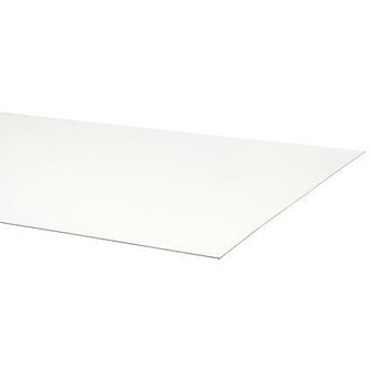 Hardboard legbordstelling Flip - afmetingen 750x700 mm/voor bovenzijde buislegborden/dikte 3 mm/wit/voor een betere afwerking