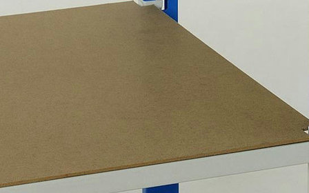 Hardboard legbordstelling Fliplus - afmetingen 1010x700 mm/voor bovenzijde buislegborden/dikte 3 mm/naturel/voor een betere afwerking