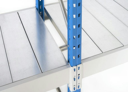 Metalen legbord grootvakstelling Epsivol - afmetingen 1000x400 mm (bxd)/voor Z of neusliggers/dikte legbord 0,5 mm/draagvermogen 400 kg/gegalvaniseerd