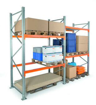 Staanders palletstelling Epsirack - 3500x1100 mm (hxd)/stijlen 80x70x1,75 mm/perforaties om de 50 mm/sendimir verzinkt