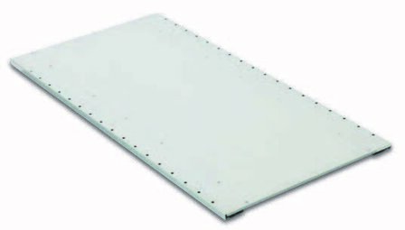 Geperforeerd metalen legbord legbordstelling Adaptiv - afmetingen 1000x300 mm (bxd)/gegalvaniseerd/perforaties om de 50 mm/draagvermogen 150 kg