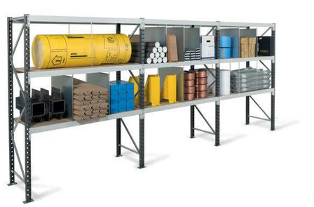 Basisset grootvakstelling  Epsivol - ca. 2250x1000x600 mm/4 ligger niveaus/met stalen legborden/leverbaar in diverse RAL kleuren