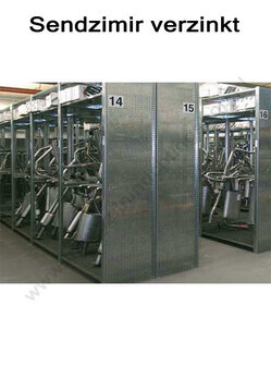 13140-Basisset legbordstelling - ca. 2000x1000x400mm/5 legborden/sendzimir verzinkt/85kg/kruisschoor