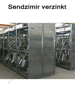 13146-Aanbouwset legbordstelling - ca. 2500x1000x400mm/6 legborden/sendzimir verzinkt/85kg/kruisschoor