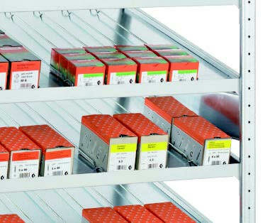 10382-25-Zijschotten voor kanbanstellingen met MULTIplus150 legborden/diepte 600 mm/hoogte 25 mm/voorkomt dat producten naar de zijkant uit de stelling vallen/verzinkt