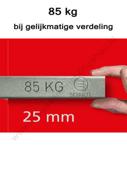 11153-B-AL-MULTIplus85 legbord - ca. 1300x300mm/sendzimir verzinkt/85kg/met middenaanslag