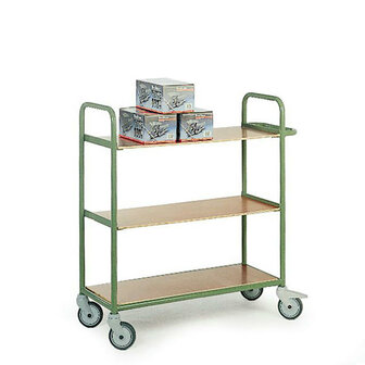 Staalbuis etagewagen 233-044 L met 3 laadvlakken, zonder bekleding, laadvlak 1000x400 mm, Rotauro