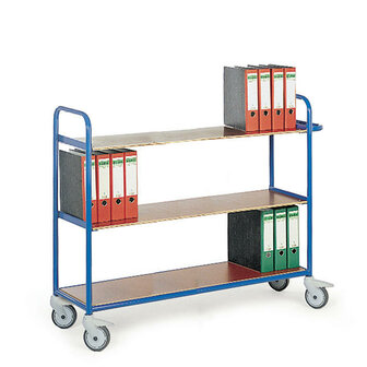 Staalbuis etagewagen 236-242 R met 3 laadvlakken, zonder bekleding, laadvlak 1200x400 mm, Rotauro