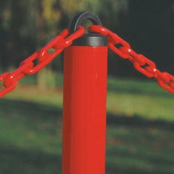 MNK-nylon afzetketting lengte 50 meter/schakeldikte &Oslash; 6 mm/schakelopening 42x12 mm/testlast 200 daN/treklast 340 daN/kleur: geel-zwart