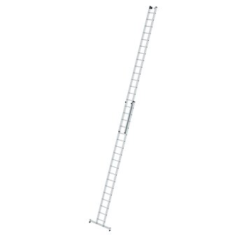 Aluminium 2-delige opsteekladder  - met Nivello stabilisatiebalk/werkhoogte 10.3 m/ladderlengte uitgeschoven 9.18 m/ladderlengte ingeschoven 5.3 m/aantal sporten 2x18/breedte ladder 420 mm