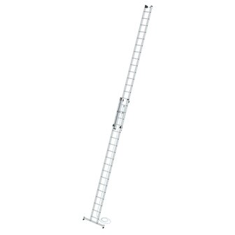 Aluminium 2-delige optrekladder  - met Nivello stabilisatiebalk/werkhoogte 10.3 m/ladderlengte uitgeschoven 9.18 m/ladderlengte ingeschoven 5.3 m/aantal sporten 2x18/breedte ladder 420 mm