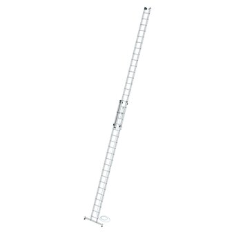 Aluminium 2-delige optrekladder  - met Nivello stabilisatiebalk/werkhoogte 11.4 m/ladderlengte uitgeschoven 10.3 m/ladderlengte ingeschoven 5.86 m/aantal sporten 2x20/breedte ladder 420 mm