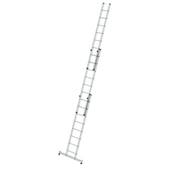 Aluminium 3-delige opsteekladder  - met Nivello stabilisatiebalk/werkhoogte 6.9 m/ladderlengte uitgeschoven 5.86 m/ladderlengte ingeschoven 2.5 m/aantal sporten 3x8/breedte ladder 500 mm