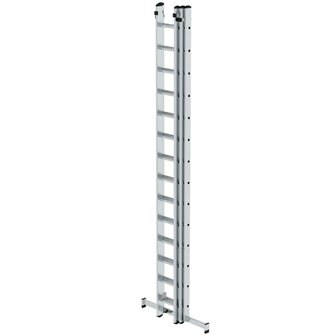 Aluminium 3-delige opsteekladder  - met Nivello stabilisatiebalk/werkhoogte 10.8 m/ladderlengte uitgeschoven 9.78 m/ladderlengte ingeschoven 4.18 m/aantal sporten 3x14/breedte ladder 500 mm