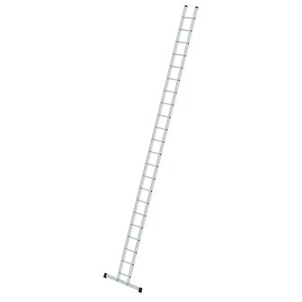 Aluminium enkele ladder - met stabilisatiebalk/werkhoogte 7.5 m/ladderlengte 6.4 m/aantal sporten 22/breedte ladder 350 mm