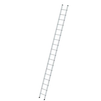 Aluminium enkele ladder  - zonder stabilisatiebalk/werkhoogte 6.4 m/ladderlengte 5.28 m/aantal sporten 18/breedte ladder 420 mm