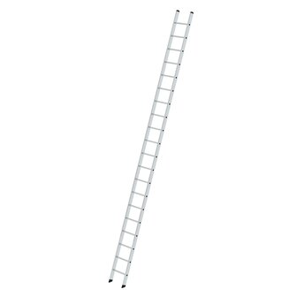 Aluminium enkele ladder  - zonder stabilisatiebalk/werkhoogte 6.9 m/ladderlengte 5.85 m/aantal sporten 20/breedte ladder 420 mm