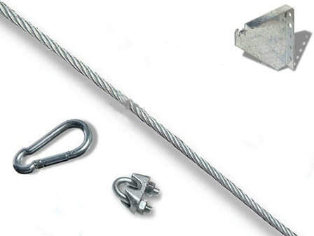 Magazijnstellingnet set B compleet/voor liggerlengte 3900 mm/nethoogte 4000 mm/draaddikte 5 mm/maaswijdte 60 mm/keuze uit drie kleuren