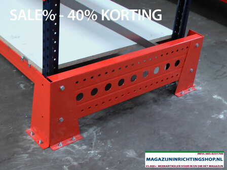 Bescherming kopse kant van een enkele palletstelling-compleet-p254-kleur geel