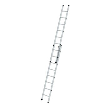 Aluminium 2-delige opsteekladder  - zonder stabilisatiebalk/werkhoogte 5.2 m/ladderlengte uitgeschoven 4.08 m/ladderlengte ingeschoven 2.5 m/aantal sporten 2x8/breedte ladder 420 mm