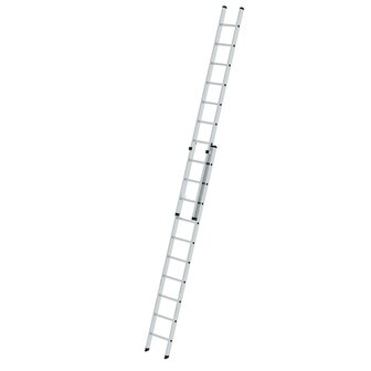 Aluminium 2-delige opsteekladder  - zonder stabilisatiebalk/werkhoogte 6 m/ladderlengte uitgeschoven 4.92 m/ladderlengte ingeschoven 3 m/aantal sporten 2x10/breedte ladder 420 mm