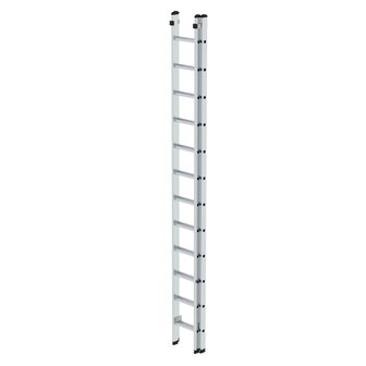 Aluminium 2-delige opsteekladder  - zonder stabilisatiebalk/werkhoogte 7.2 m/ladderlengte uitgeschoven 6.04 m/ladderlengte ingeschoven 3.62 m/aantal sporten 2x12/breedte ladder 420 mm