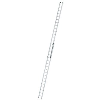 Aluminium 2-delige opsteekladder  - zonder stabilisatiebalk/werkhoogte 10.3 m/ladderlengte uitgeschoven 9.18 m/ladderlengte ingeschoven 5.3 m/aantal sporten 2x18/breedte ladder 420 mm