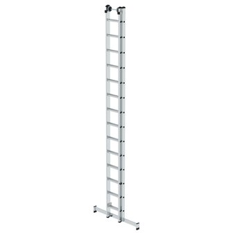 Aluminium 2-delige opsteekladder  - met Nivello stabilisatiebalk/werkhoogte 8.3 m/ladderlengte uitgeschoven 7.22 m/ladderlengte ingeschoven 4.14 m/aantal sporten 2x14/breedte ladder 420 mm