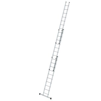 Aluminium 3-delige opsteekladder  - met stabilisatiebalk/werkhoogte 8 m/ladderlengte uitgeschoven 6.98 m/ladderlengte ingeschoven 3 m/aantal sporten 3x10/breedte ladder 500 mm