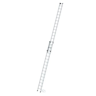 Aluminium 2-delige optrekladder  - zonder stabilisatiebalk/werkhoogte 9.4 m/ladderlengte uitgeschoven 8.34 m/ladderlengte ingeschoven 4.74 m/aantal sporten 2x16/breedte ladder 420 mm