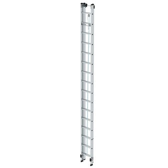 Aluminium 2-delige optrekladder  - zonder stabilisatiebalk/werkhoogte 9.4 m/ladderlengte uitgeschoven 8.34 m/ladderlengte ingeschoven 4.74 m/aantal sporten 2x16/breedte ladder 420 mm