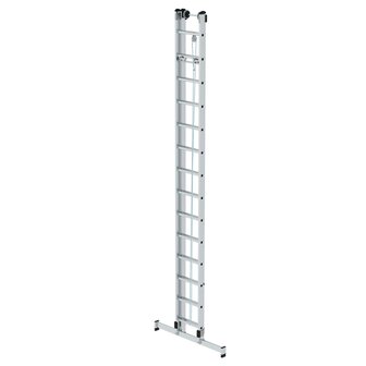 Aluminium 2-delige optrekladder  - met Nivello stabilisatiebalk/werkhoogte 8.3 m/ladderlengte uitgeschoven 7.22 m/ladderlengte ingeschoven 4.18 m/aantal sporten 2x14/breedte ladder 420 mm