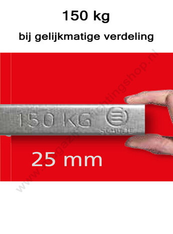 17562-B-MULTIplus150 legbord - ca. 1300x600mm/sendzimir verzinkt/150kg/zonder middenaanslag