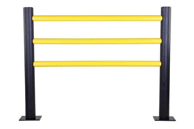 Set van ronde buisliggers Delta type DFFS-HI voor flexibele veiligheidsrailing/voor binnen-en buiten gebruik/3 ronde buisliggers individueel op maat gemaakt van 200-1499 mm/barriere voor het bescherme