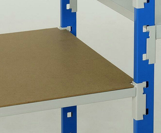 Hardboard legbordstelling Flip - afmetingen 750x700 mm/voor bovenzijde buislegborden/dikte 3 mm/naturel/voor een betere afwerking