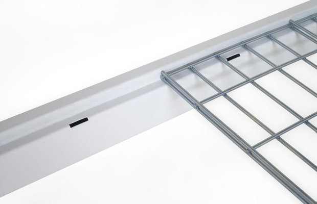 Draadgaaslegbord elektroverzinkt grootvakstelling Epsivol - afmetingen 2000x800 mm (bxd)/voor Z of neusliggers/maaswijdte 100x50 mm/draaddoorsnede 5 mm/draagvermogen 404 kg