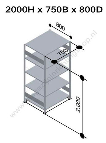 17308-B-MULTIplus250 legbord - ca. 750x800mm/sendzimir verzinkt/250kg