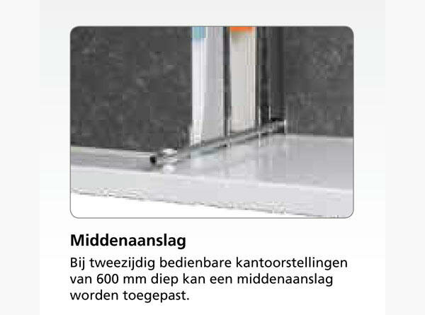 36045-Aanbouwset kantoorstelling - ca. 2000x750x600mm/6 legborden/met middenaanslag/5 ordnerhoogtes/RAL7035 lichtgrijs/150kg/langstraversen