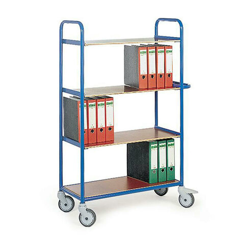 Staalbuis etagewagen 240-844 L met 4 laadvlakken, zonder bekleding, laadvlak 800x400 mm, Rotauro