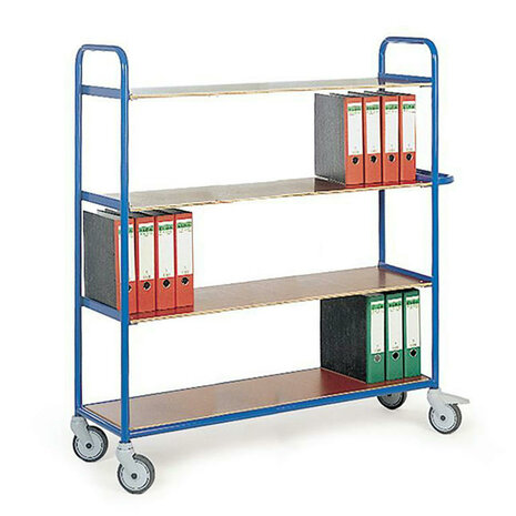 Staalbuis etagewagen 246-244 L met 4 laadvlakken, zonder bekleding, laadvlak 1200x400 mm, Rotauro