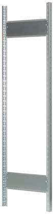 32920-M-MULTIplus T-profiel-staanders voorgemonteerd - 1800x300 mm (hxt)/excl. voeten/incl. stabiliseringsprofielen/RAL 7035 lichtgrijs