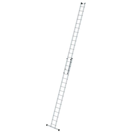 Aluminium 2-delige opsteekladder  - met stabilisatiebalk/werkhoogte 9.4 m/ladderlengte uitgeschoven 8.34 m/ladderlengte ingeschoven 4.74 m/aantal sporten 2x16/breedte ladder 420 mm