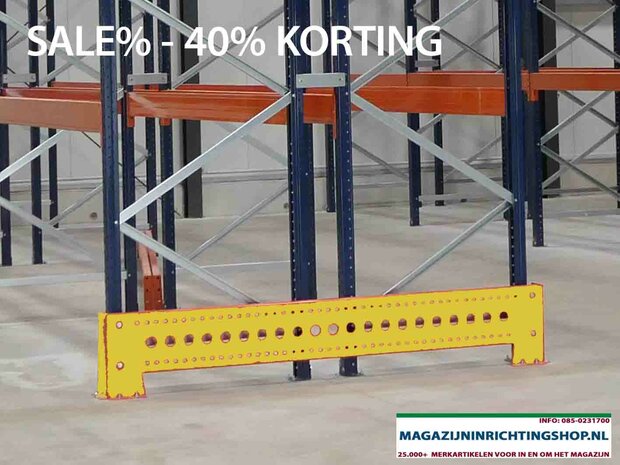 Bescherming kopse kant van een dubbele palletstelling-compleet-p244-kleur geel