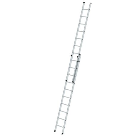 Aluminium 2-delige opsteekladder  - zonder stabilisatiebalk/werkhoogte 6 m/ladderlengte uitgeschoven 4.92 m/ladderlengte ingeschoven 3 m/aantal sporten 2x10/breedte ladder 420 mm