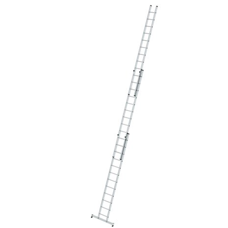 Aluminium 3-delige opsteekladder  - met Nivello stabilisatiebalk/werkhoogte 9.7 m/ladderlengte uitgeschoven 8.66 m/ladderlengte ingeschoven 3.62 m/aantal sporten 3x12/breedte ladder 500 mm