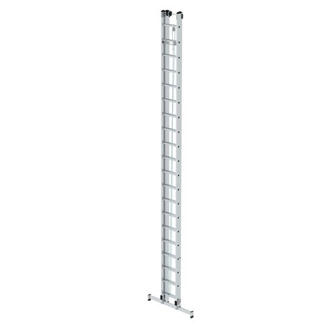 Aluminium 2-delige optrekladder  - met Nivello stabilisatiebalk/werkhoogte 11.4 m/ladderlengte uitgeschoven 10.3 m/ladderlengte ingeschoven 5.86 m/aantal sporten 2x20/breedte ladder 420 mm