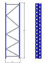 Staander palletstelling - type 81/afmetingen 5000x1100 mm (hxd)/stijlen 80x70x1,8 mm/stijlen+voeten RAL 5003 blauw/vakwerk verzinkt